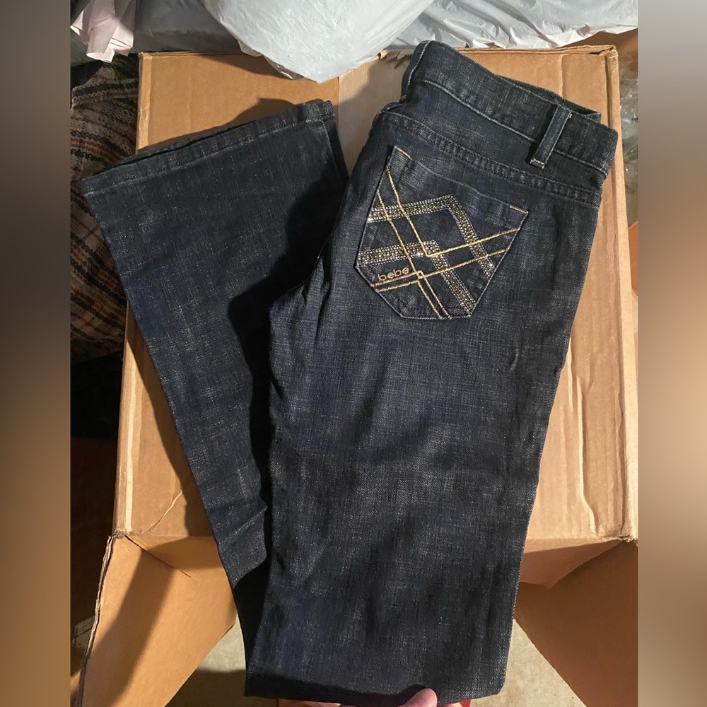 Bebe pant gold design pocket